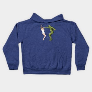 The Creature and Julie Adams doing the swim Kids Hoodie